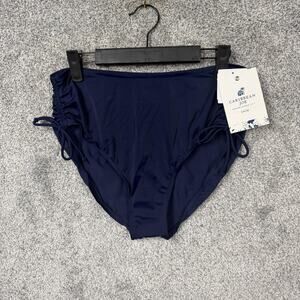 Caribbean Joe Bikini Bottom 16 Ruched Coastal Sicilian Beach Summer Swimwear NWT